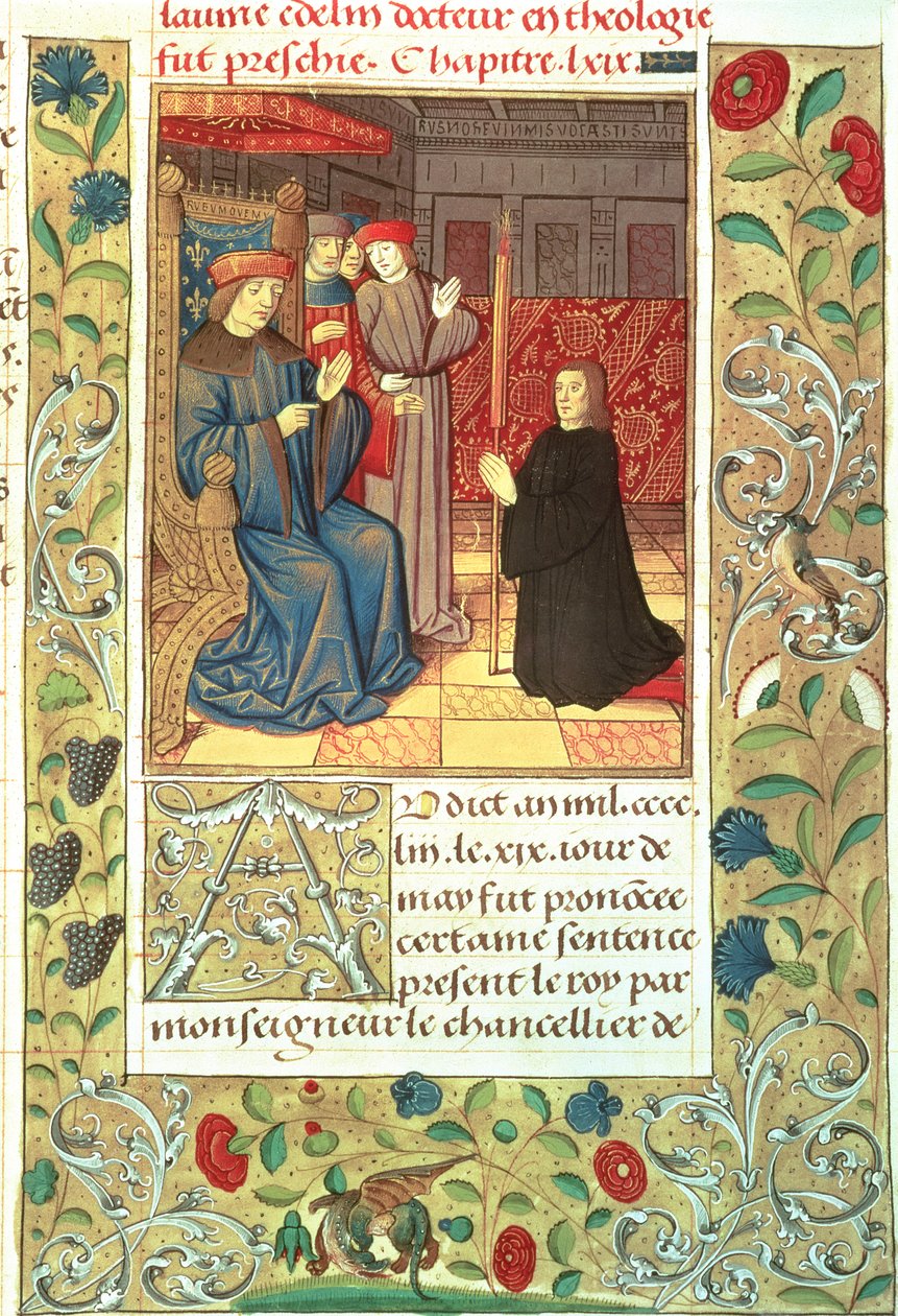 Atlas Ms Fr.2679 f.377 Jacques Coeur (ca. 1395-1456) før Charles VII (1403-61) ca. 1390-1453 av French School