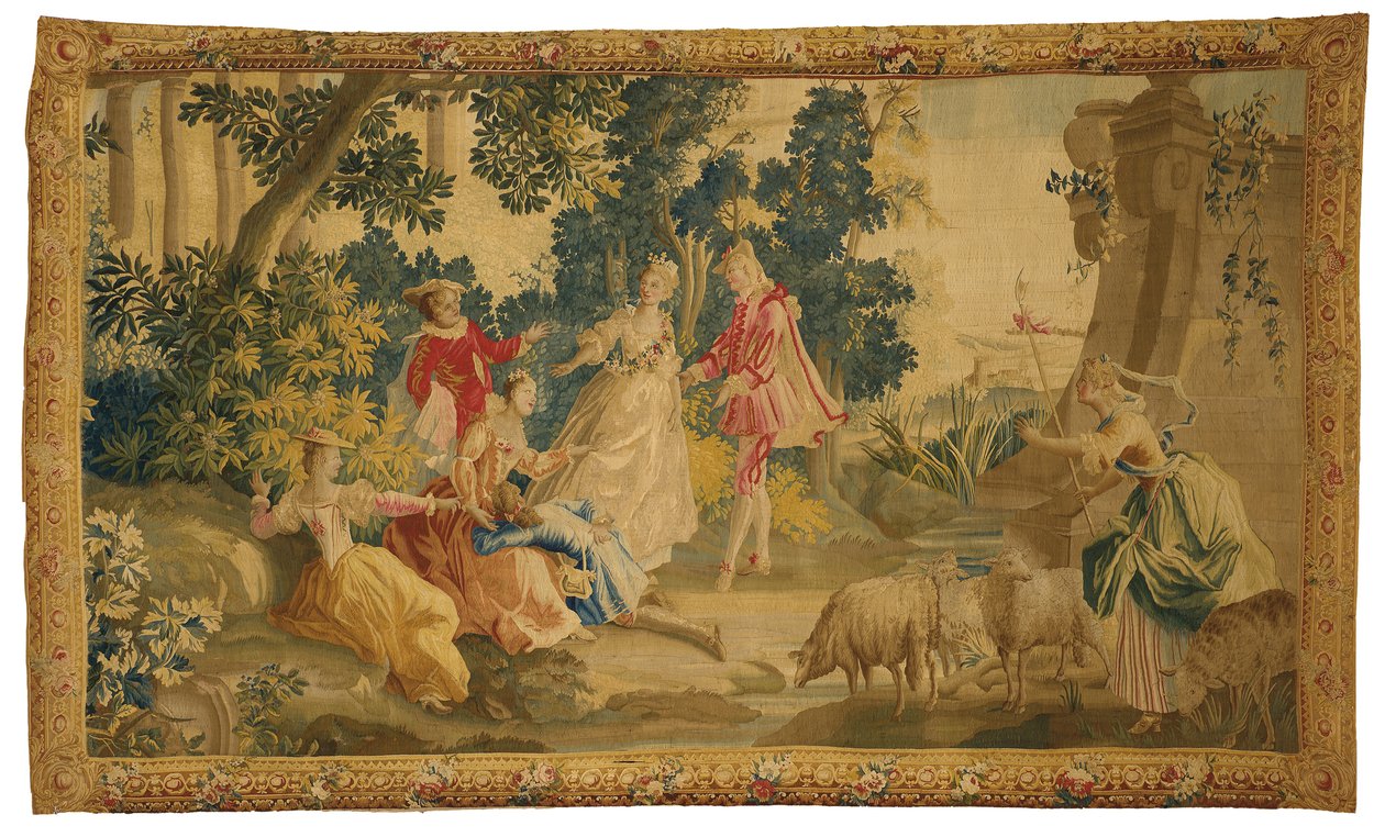 Aubusson pastoral billedvev av French School