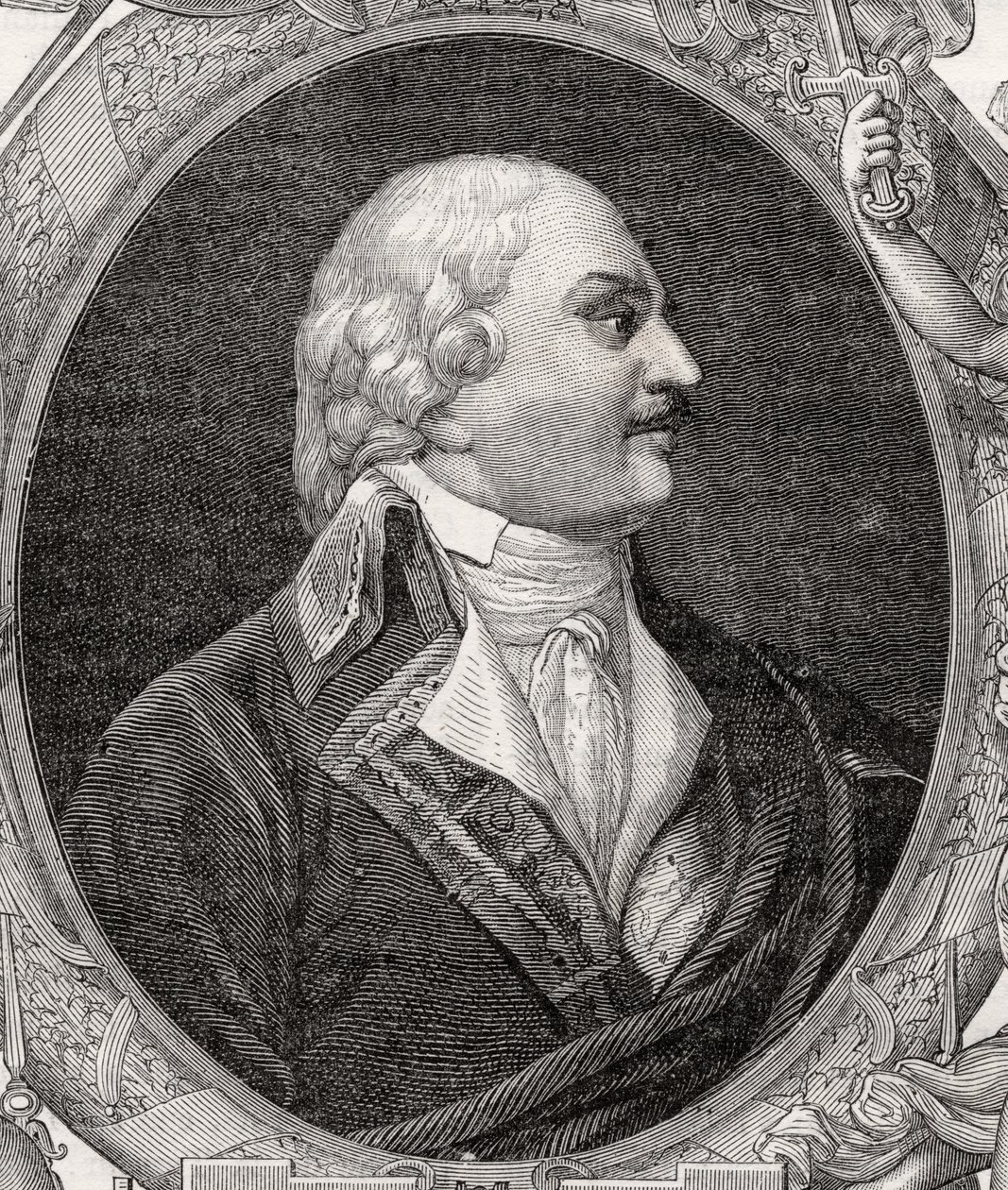 Auguste-Henri-Marie-Picot, Marquis de Dampierre, gravert av Stephane Pannemaker (1847-1930) fra 