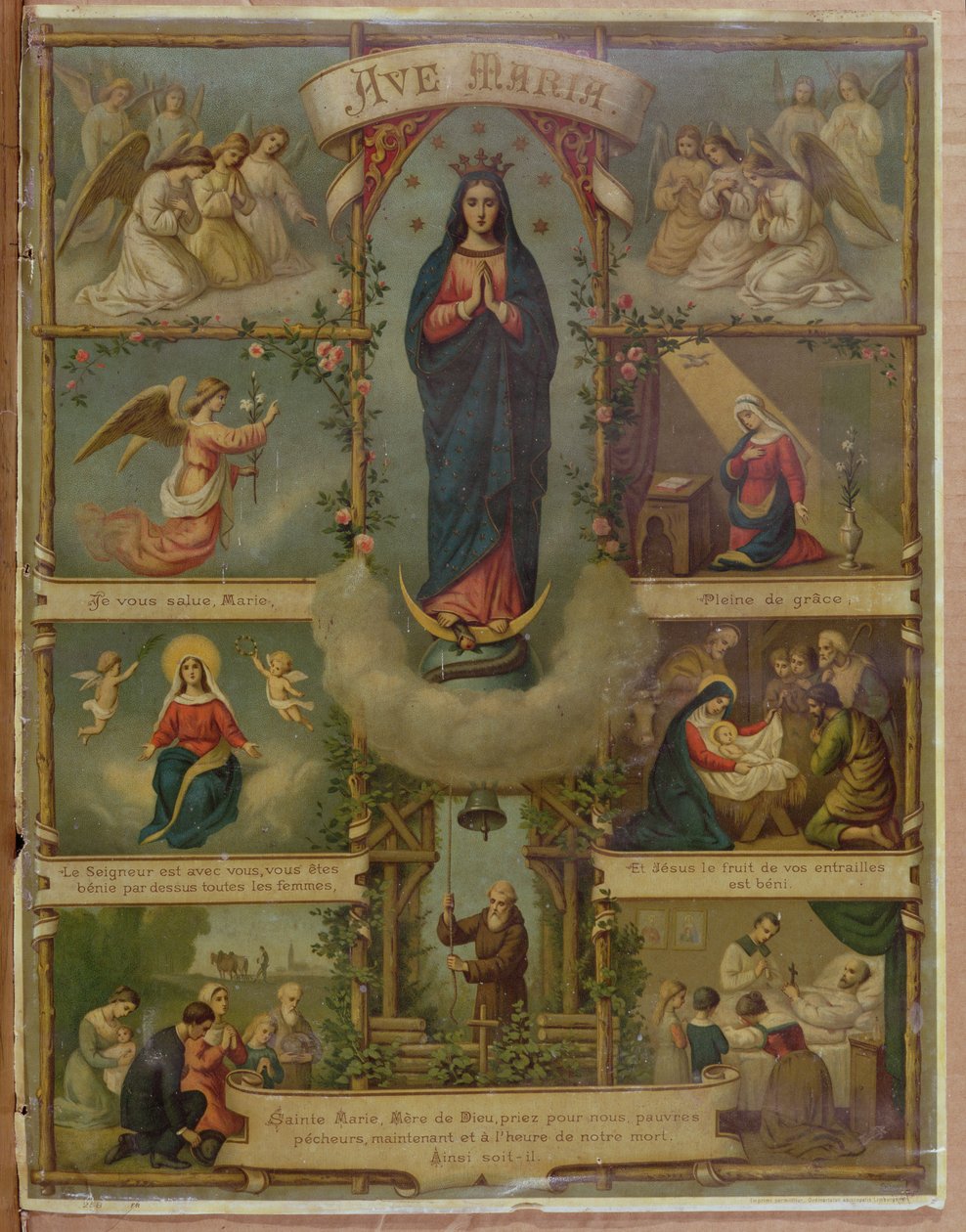 Ave Maria bønnekort av French School