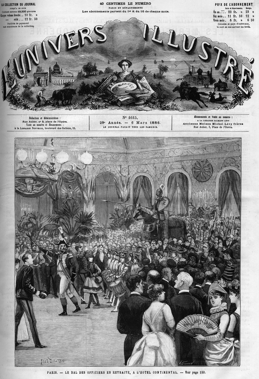 Ball of the Societe fraternelle des officiers en retraite, member of the Legion d