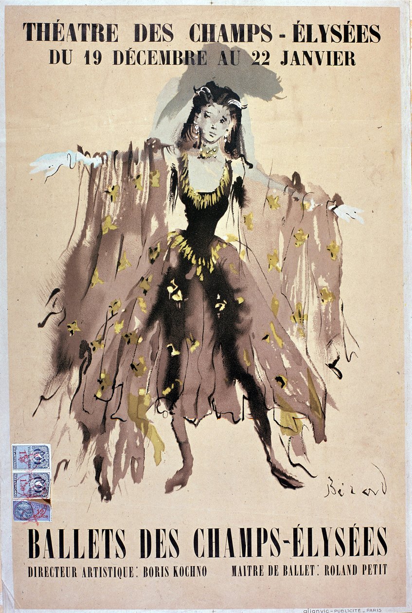 Champs Elysées ballett - plakat av French School