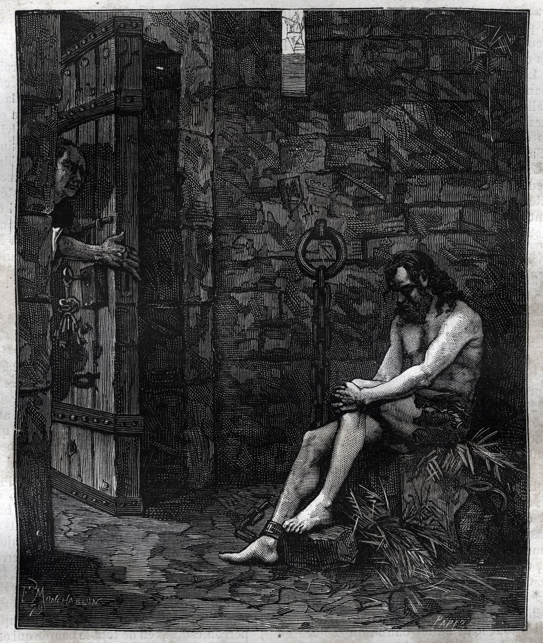 Balufeau fengslet ved Bastillen av Ludvig XIII - Ludvig XIII (1601-1643) var fornøyd med å få Jacques Baloufeau, dit de Saint-Angel (Saint Angel) satt til Bastillen - i «Paris a travers les centuries»» av French School