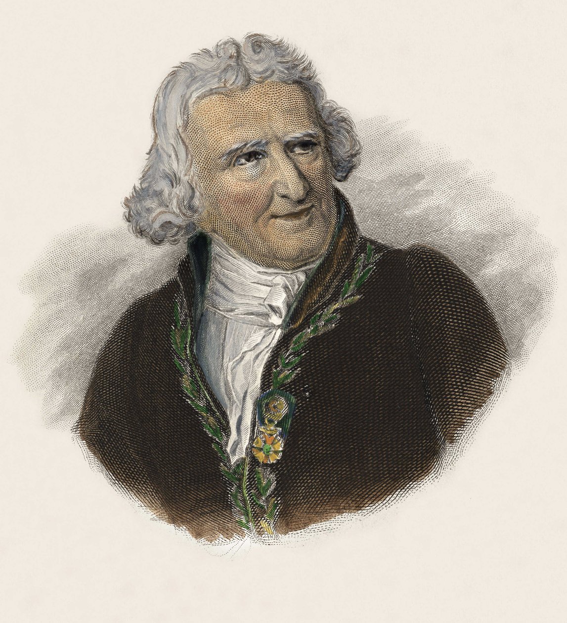 Baron Antoine Augustin Parmentier (1737-1813), fransk farmasøyt, kostholdsekspert og agronom. i «Portretter av nyttige menn» av French School