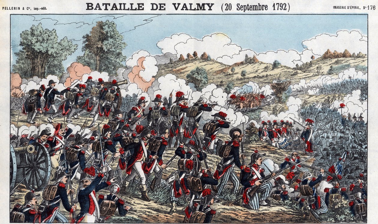 Slaget ved Valmy 20. september av French School