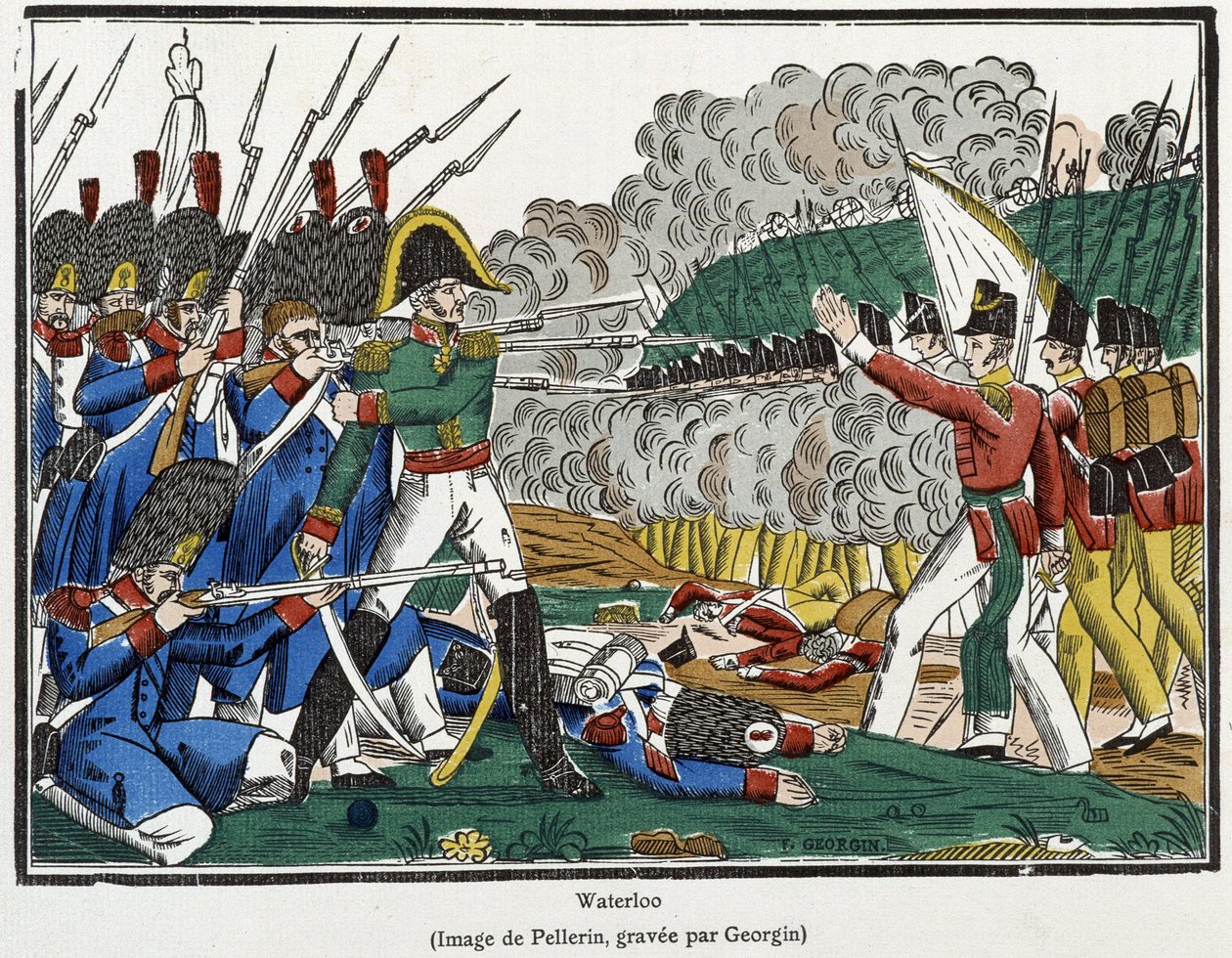 Slaget ved Waterloo, 18. juni av French School