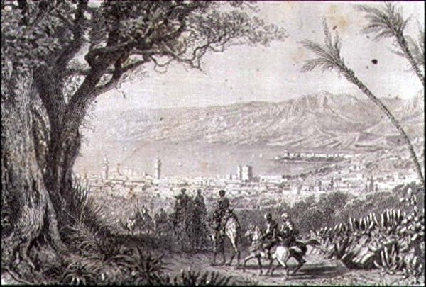 Beirut på 1860-tallet (gravering) av French School