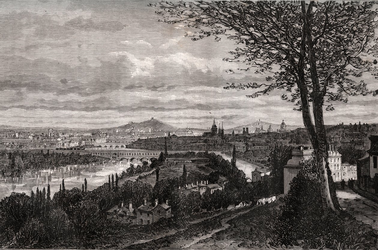 Bellevue (Seine-et-Oise) - gravering i "La France illustrée: geografi, historie, statistisk administrasjon" av V.A. Malt-Brown. 1884 av French School