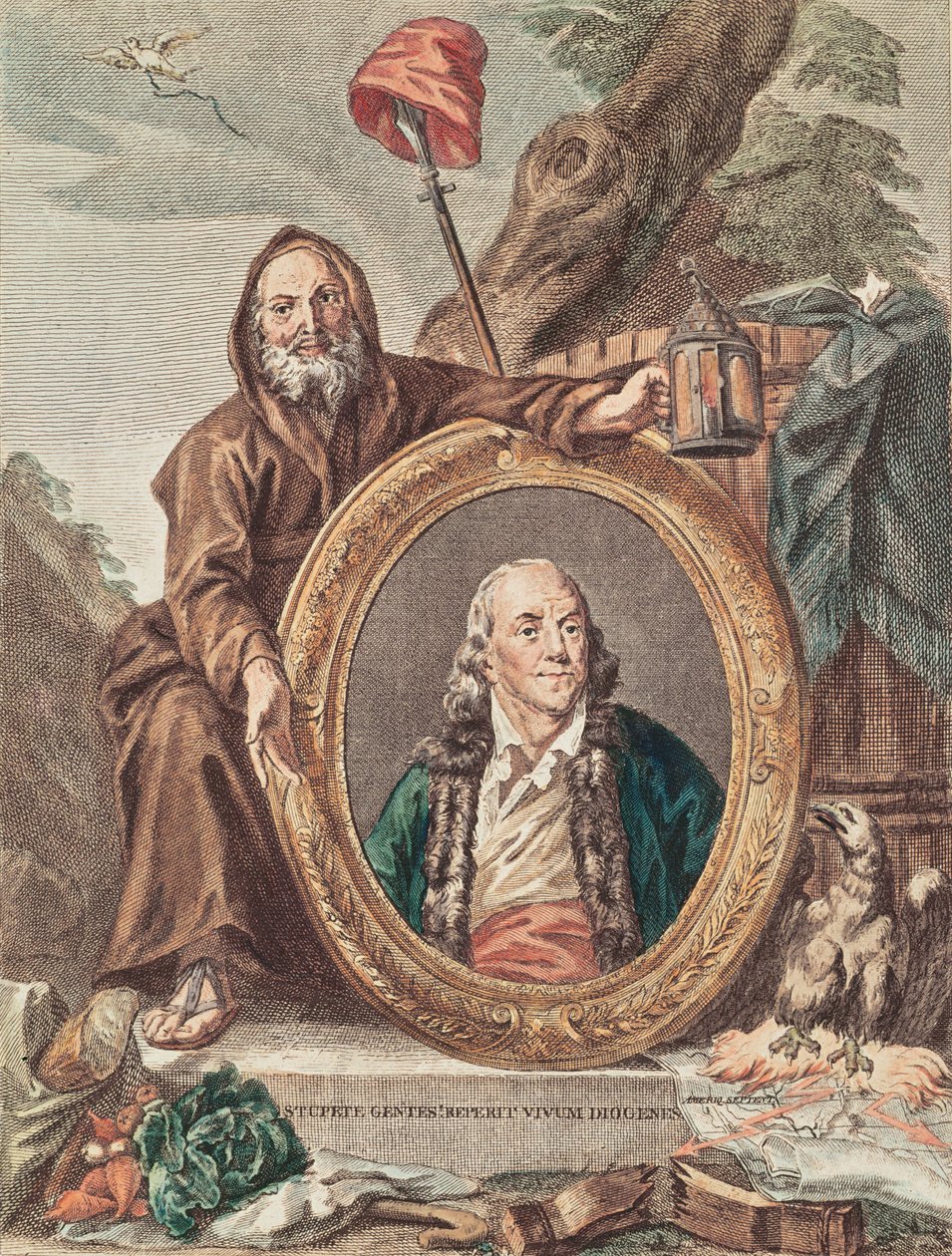 Benjamin Franklin (1706–90) av French School
