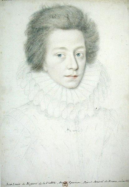 Bernard de Nogaret de La Vallette (1592-1661) hertug av Epernon (blyant på papir) av French School