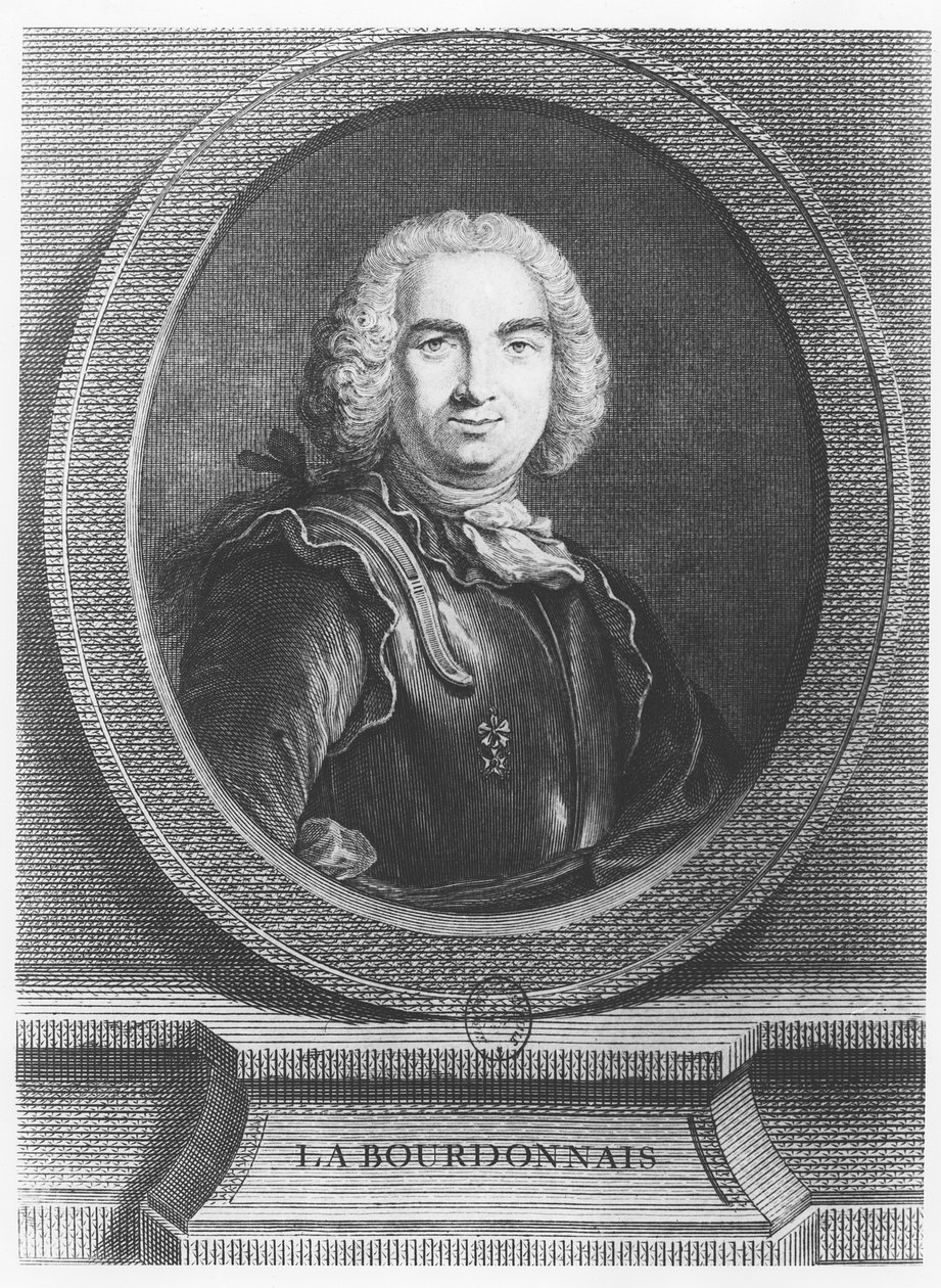 Bertrand François Mahé, Count of La Bourdonnais (engraving) av French School