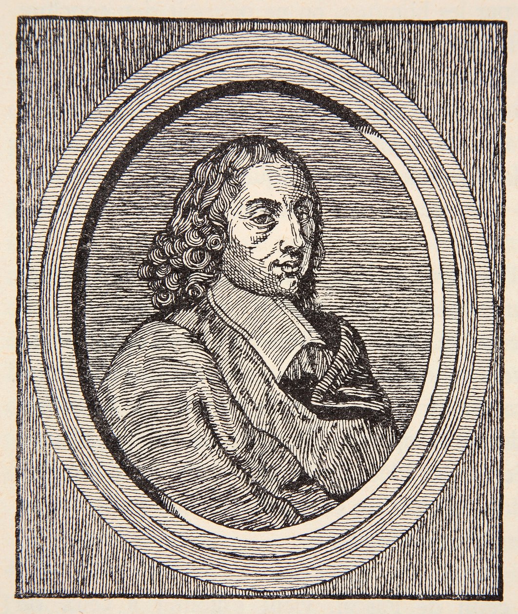 Blaise Pascal, illustrasjon fra History of the French Nation, Sciences, Volumes I & II, av Gabriel Hanotaux (1853-1944), 1924 av French School