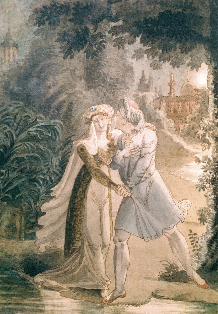 Blanca og Abon Hamet i hagene til Alhambra, fra 
