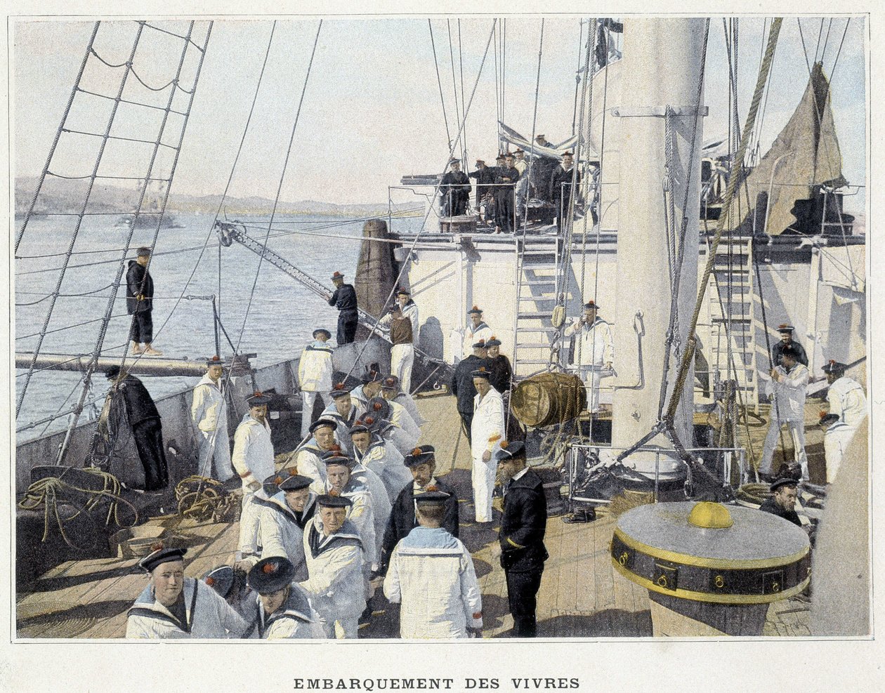 Boarding av mat - i ""Military Album - Navy: Life on Board" av French School