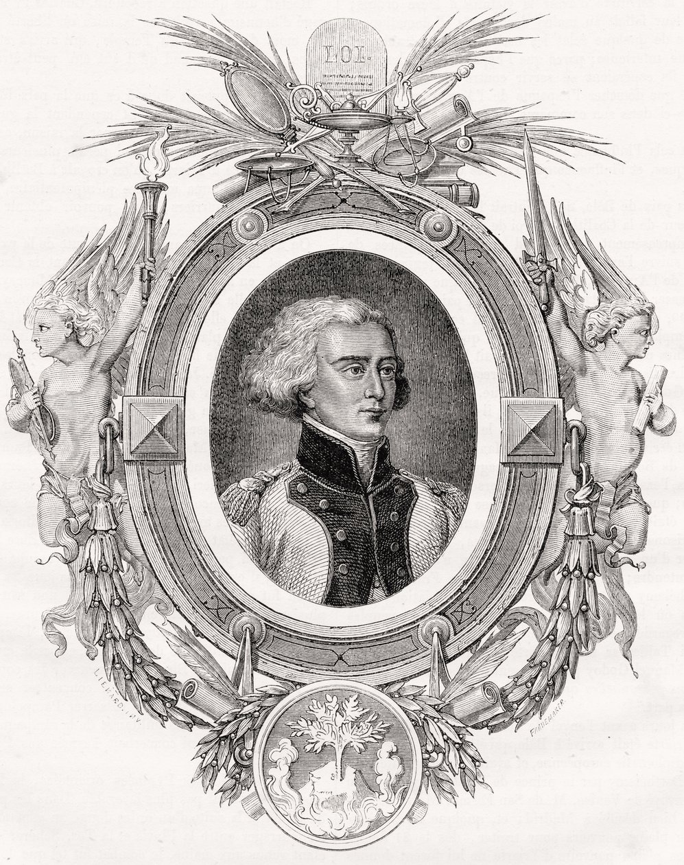 Bon-Adrien Jeannot de Moncey, Duc de Conegliano, gravert av Pannemaker-Ligny etter Linard, fra 