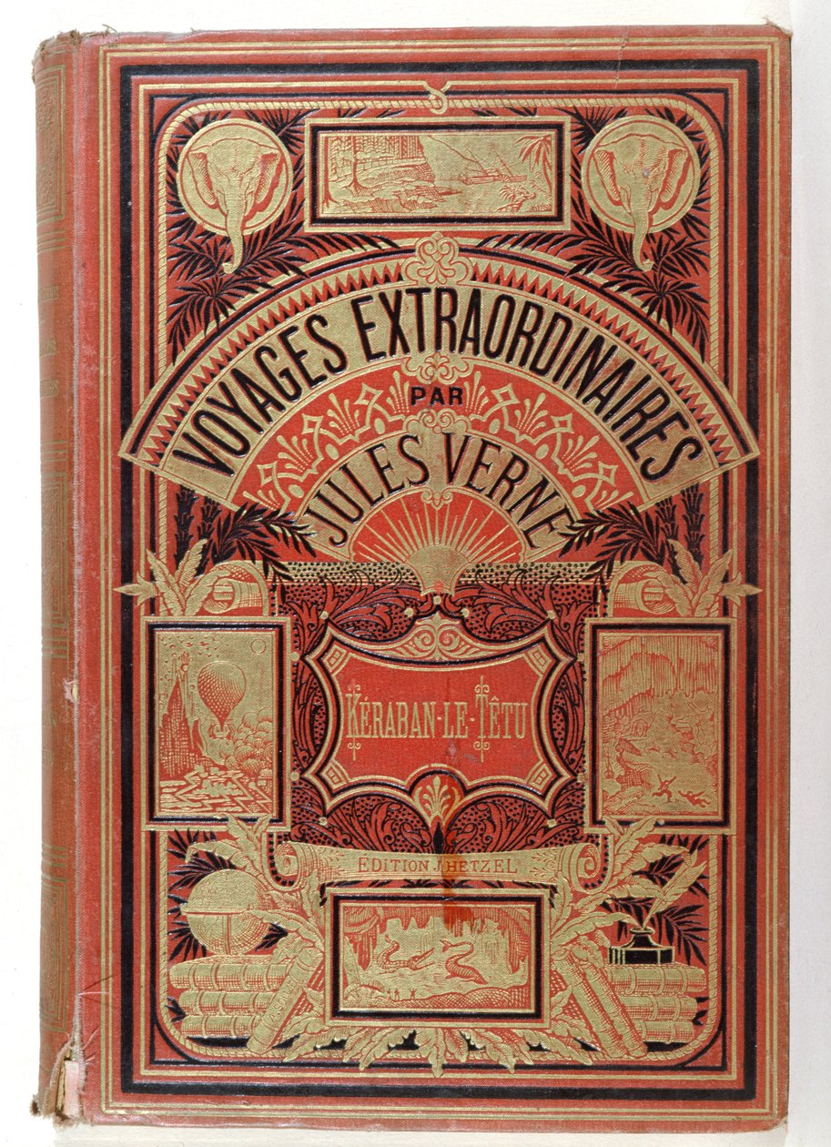 Bokomslag av Keraban the Inflexible av Jules Verne (1828-1905), utgaver Hetzel, 1883 av French School