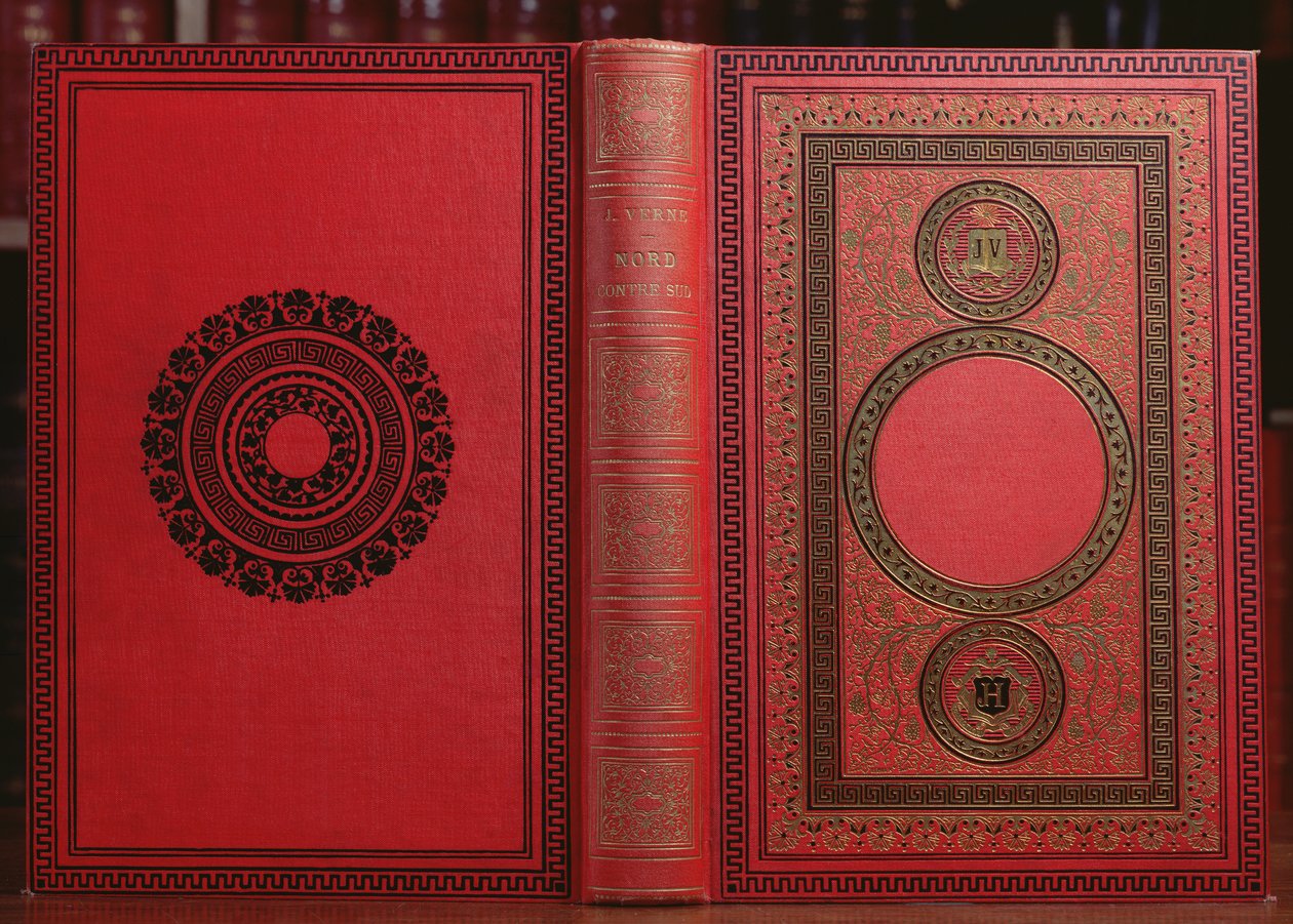 Bokomslag av North Against South av Jules Verne (1828-1905) (skinn) av French School