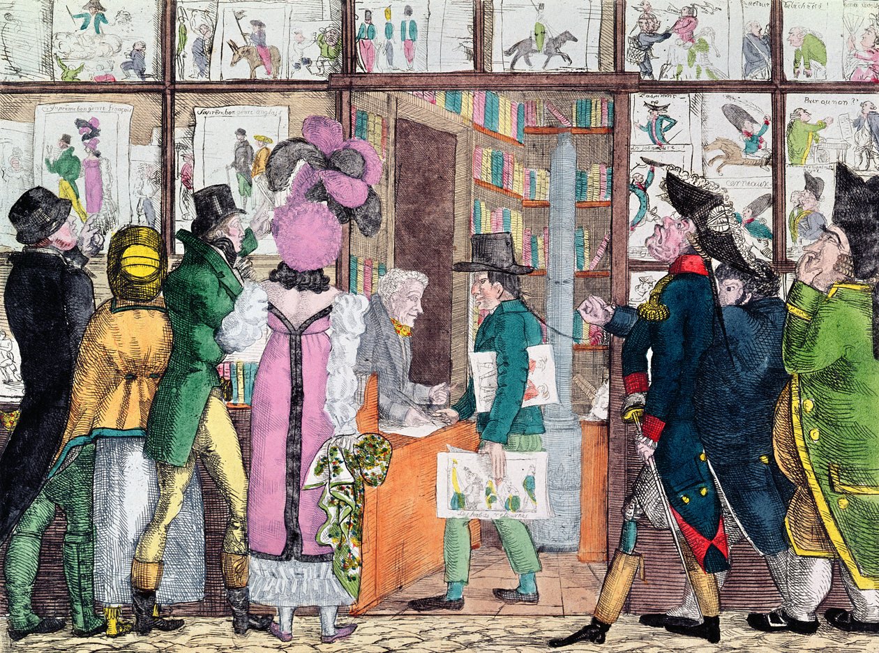 Bok- og trykkselger, tidlig på 1800-tallet av French School
