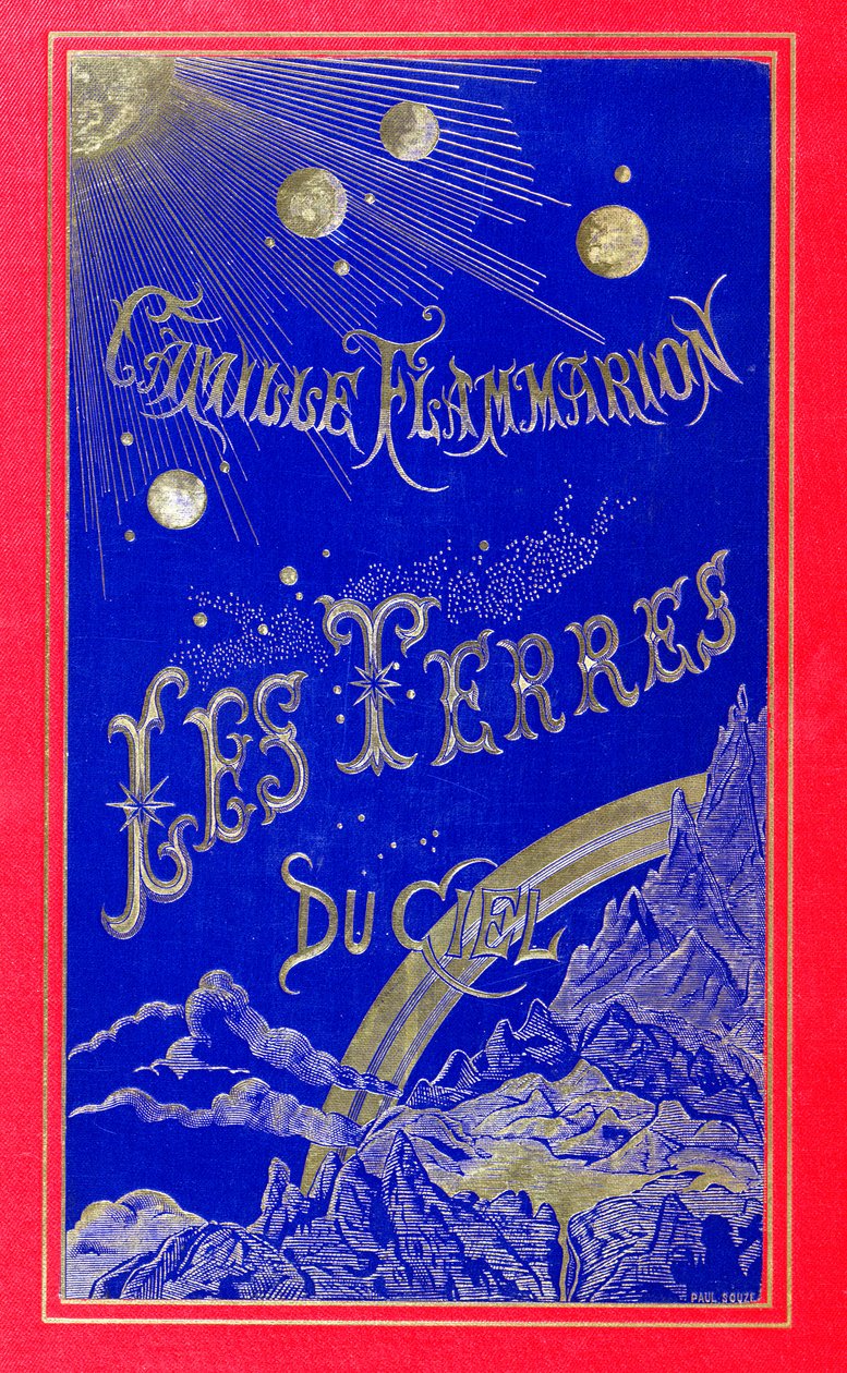 Bokomslag for Les Terres du Ciel skrevet av Camille Flammarion (1842-1925) 1877 (skinn) av French School