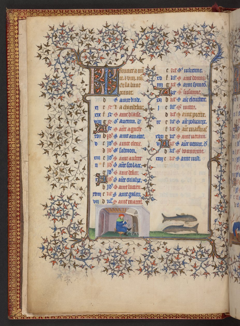 Timebok, Legg til MS 32454 f.2v, Frankrike av French School