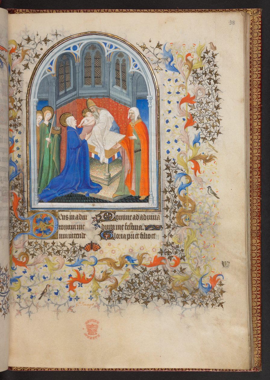 Timebok, Legg til MS 32454 f.38r, Frankrike av French School