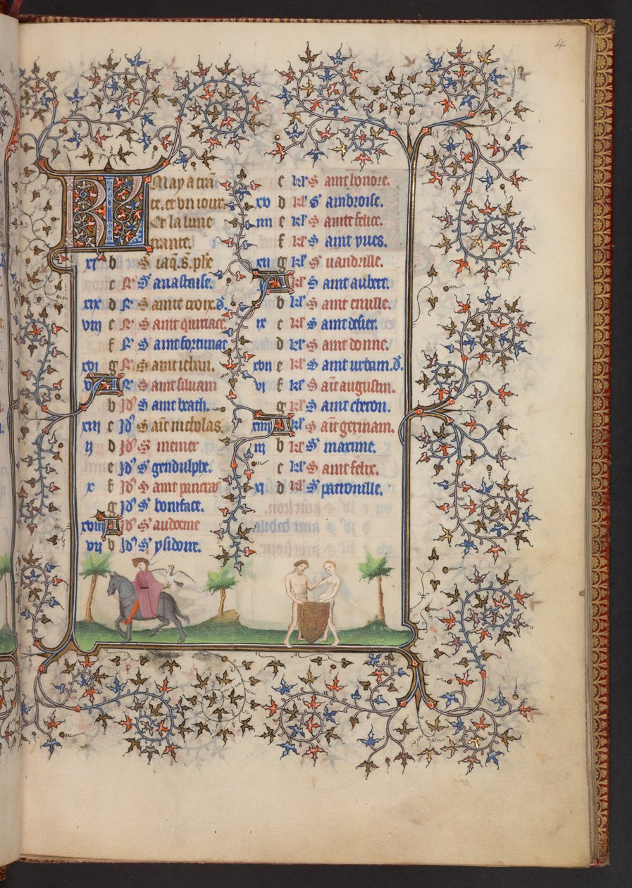 Timebok, Legg til MS 32454 f.4r, Frankrike av French School