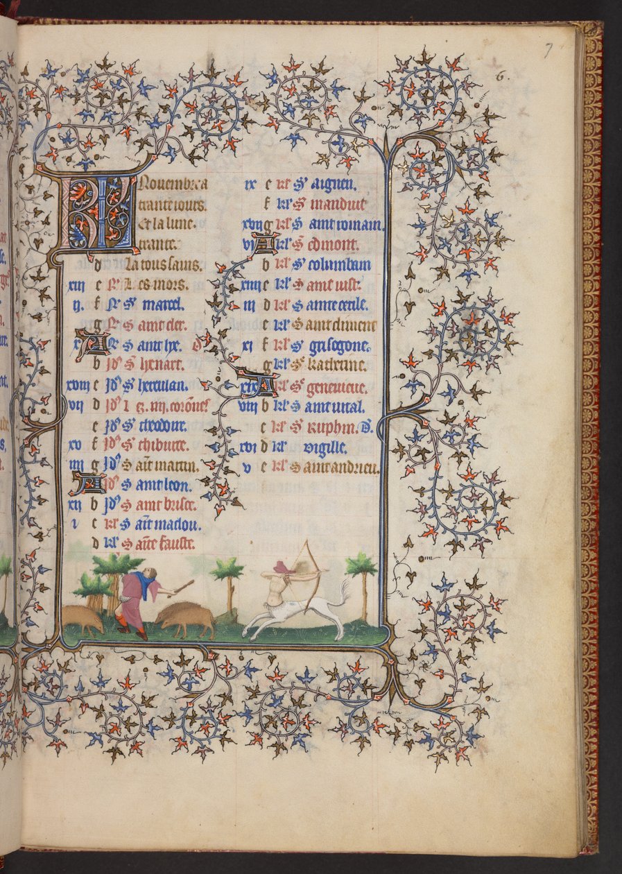 Timebok, Legg til MS 32454 f.7r, Frankrike av French School