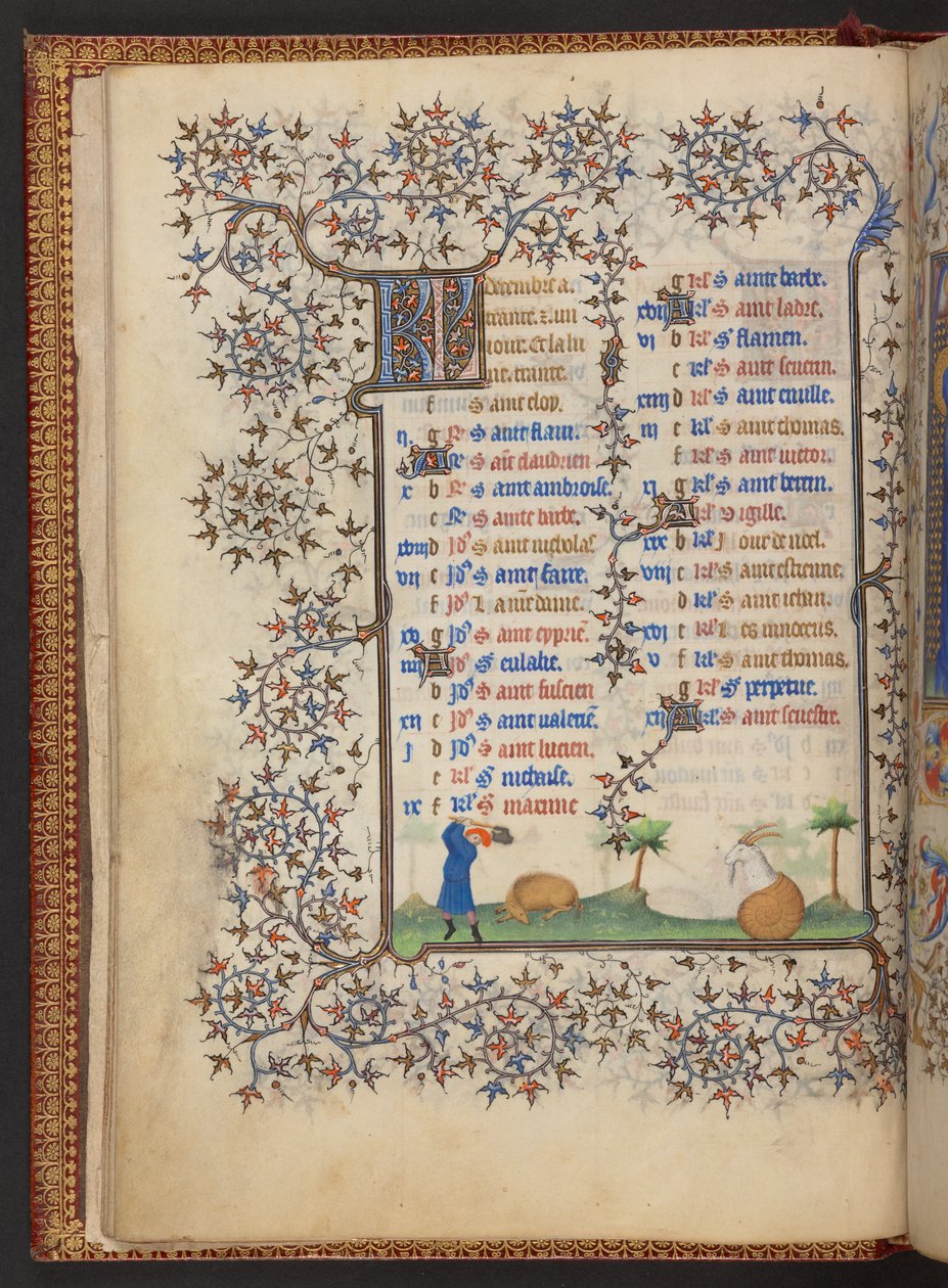Timebok, Legg til MS 32454 f.7v, Frankrike av French School