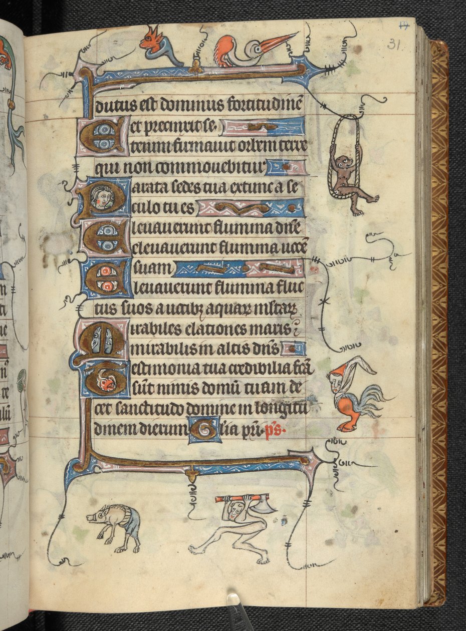 Timebok, bruk av St Omer, Add MS 36684, f.31r, c.1318-25 (vellum) av French School