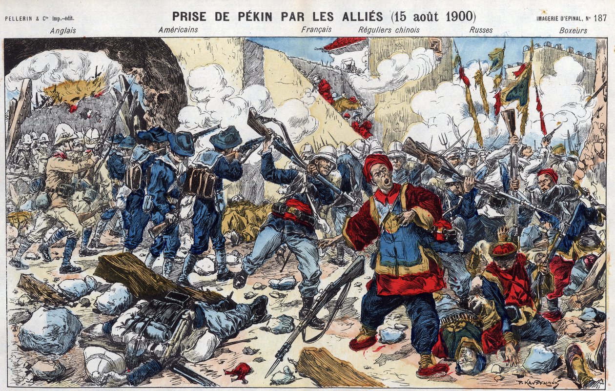 Bokseropprør (1898-1900): fangst av Pekin av de allierte 15. august av French School
