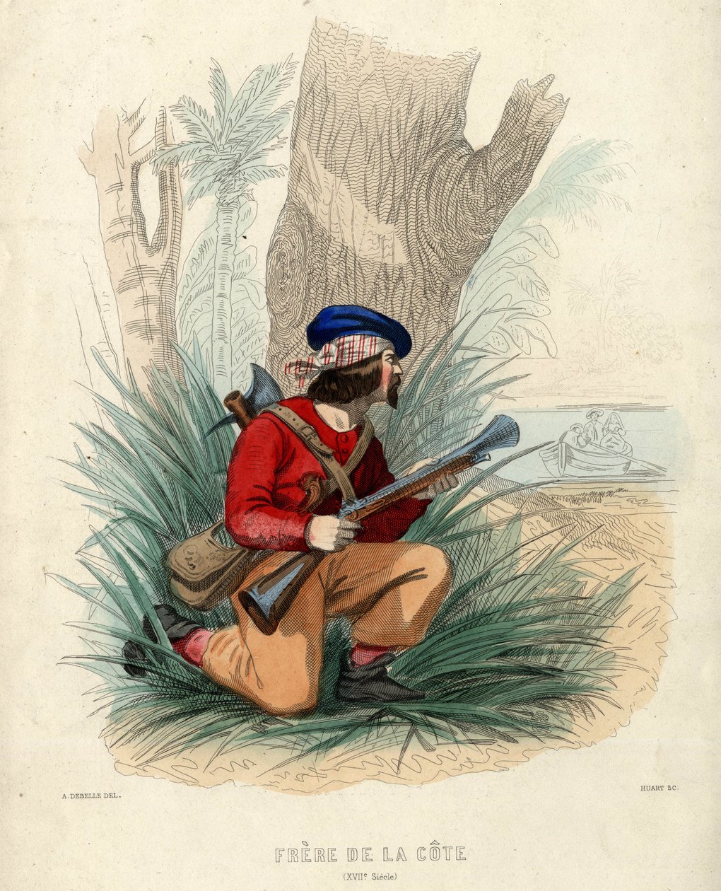Brothers of the Cote, feroces flibustiers of the Caribbean in the 17th century. in “Histoire des pirates et privateers de l