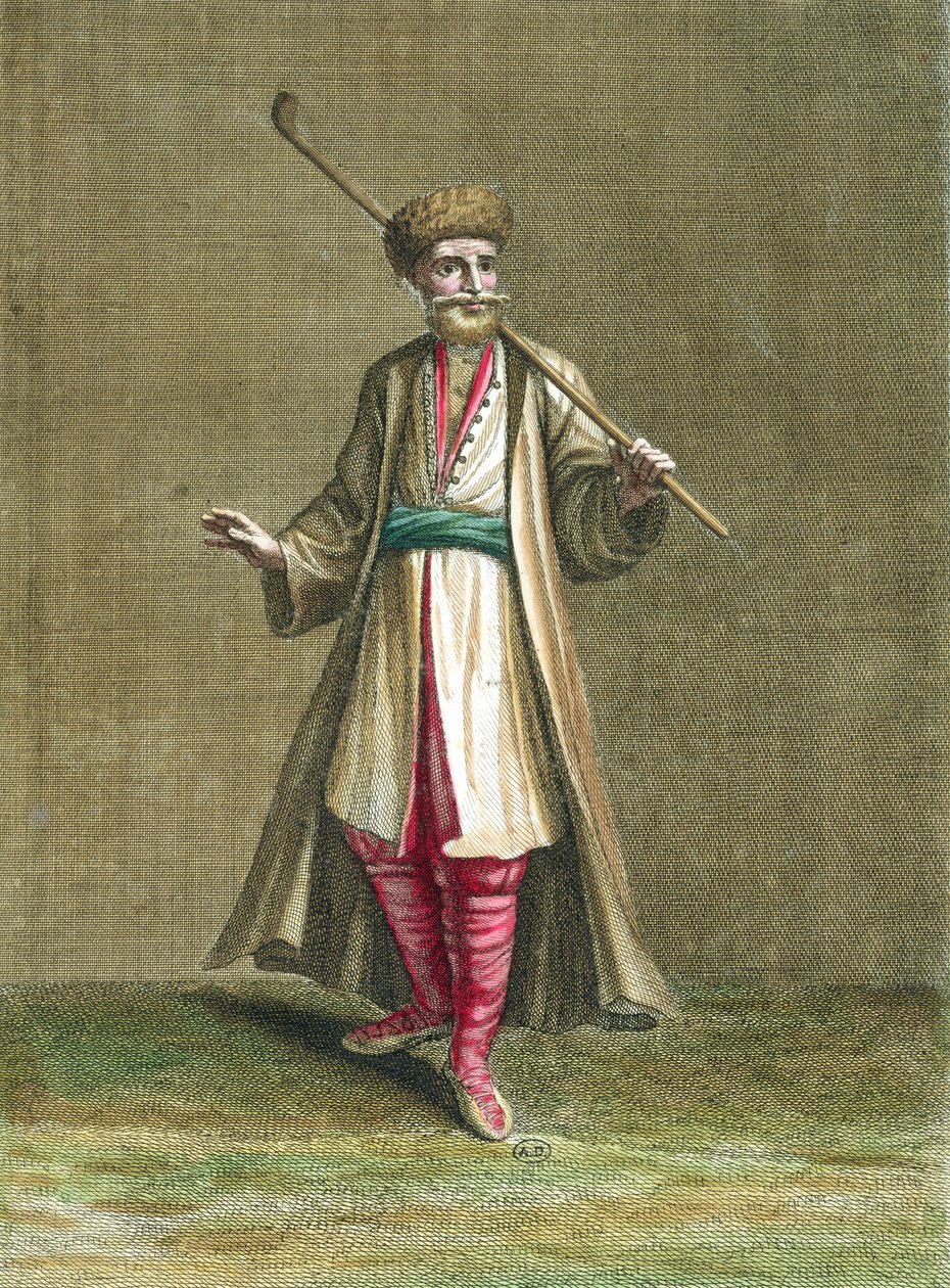 Bulgarsk kostyme, illustrasjon fra Recueil de Costumes du Levant, 1707-8 av French School