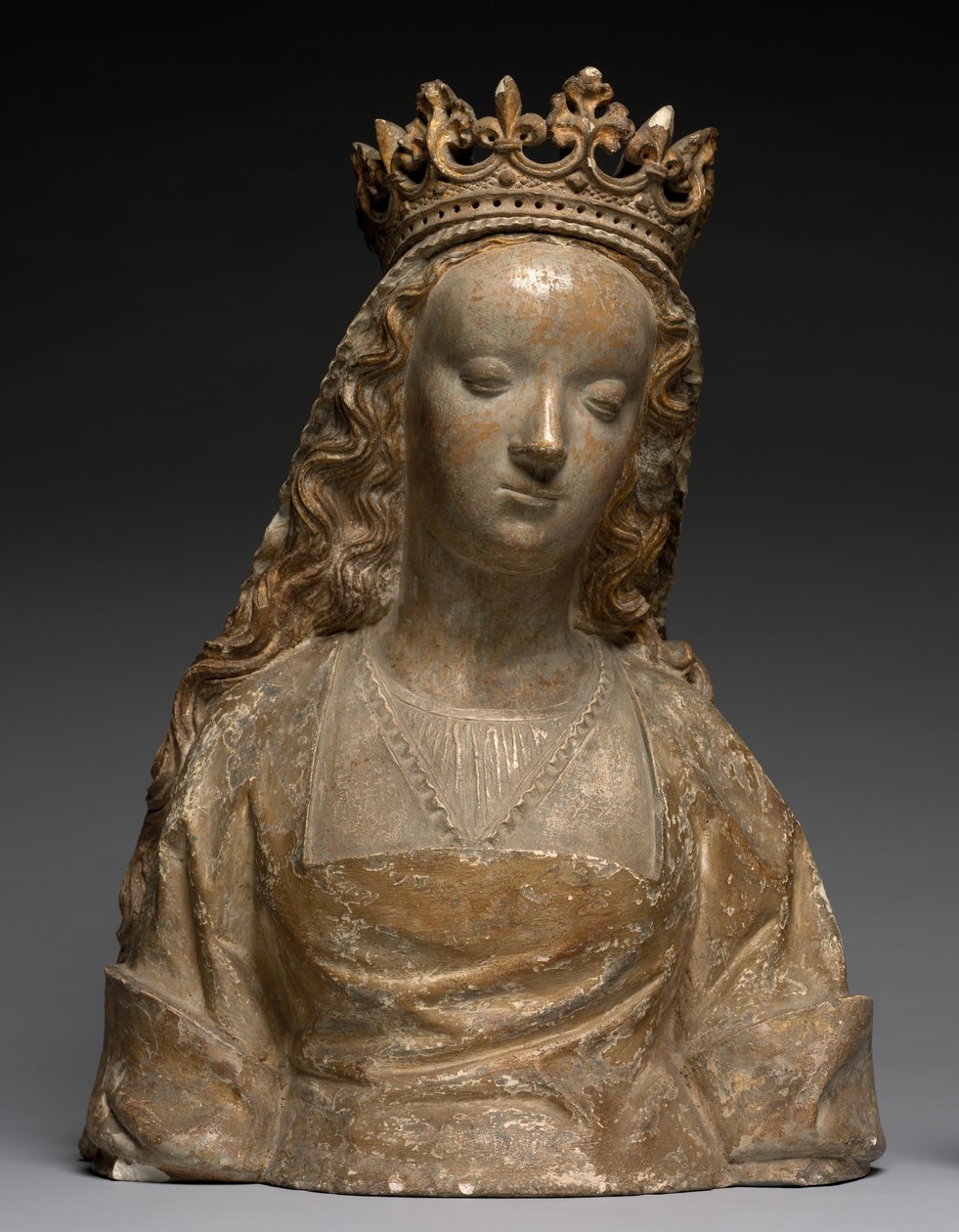 Byste kalt Anne av Bretagne, ca. 1500 (stein) av French School