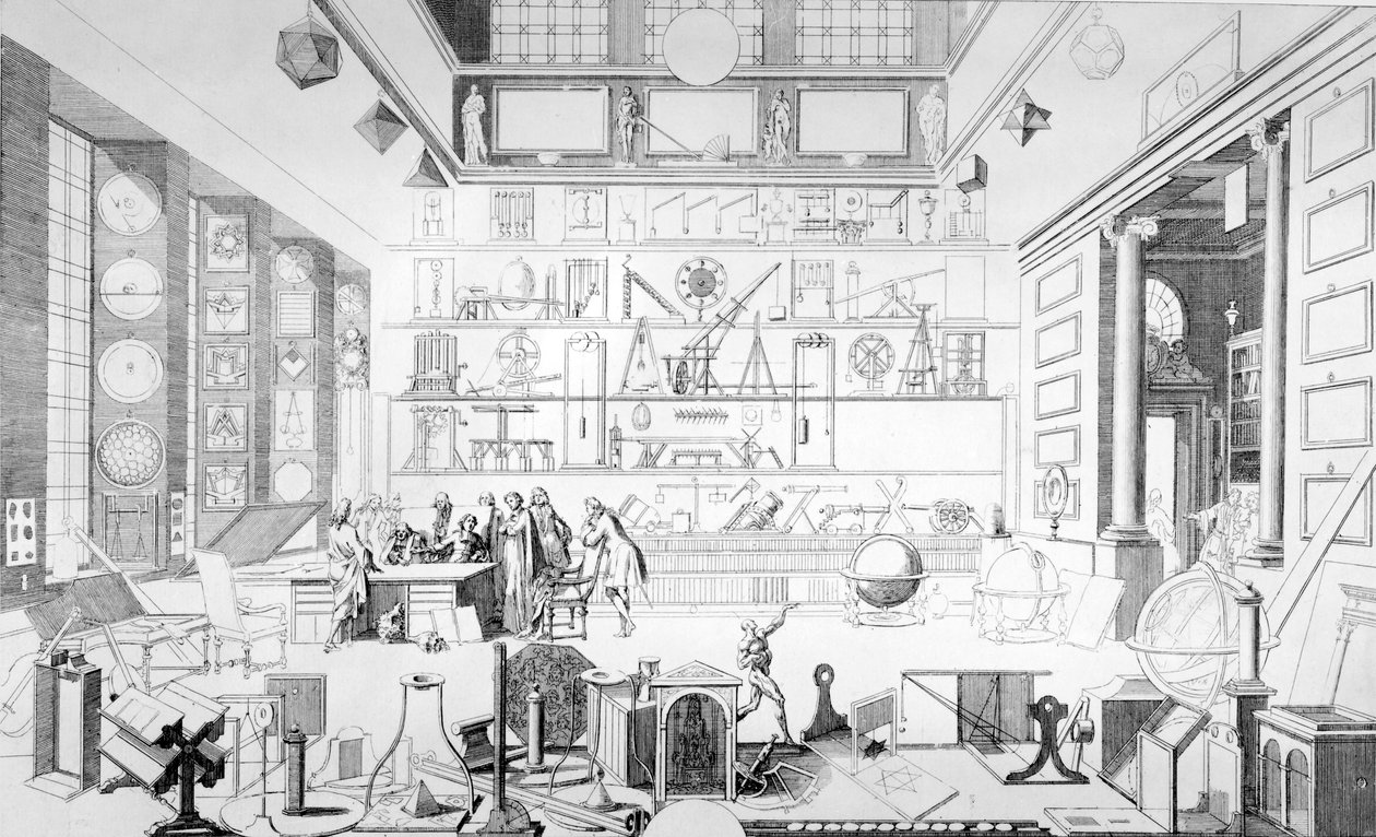 Geometrisk kabinett til Mr. le Clerc, 1710-1712 av French School