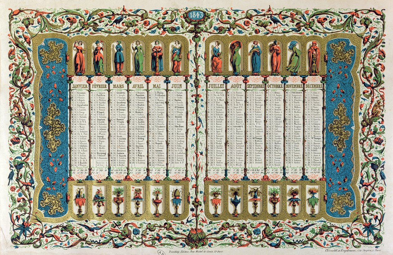 Kalender for 1843 av French School
