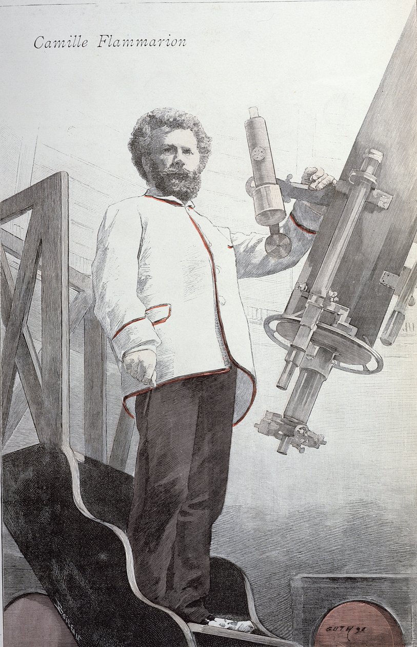 Camille Flammarion (1842-1925) fra La Revue Illustre, utgitt januar 1891 av French School