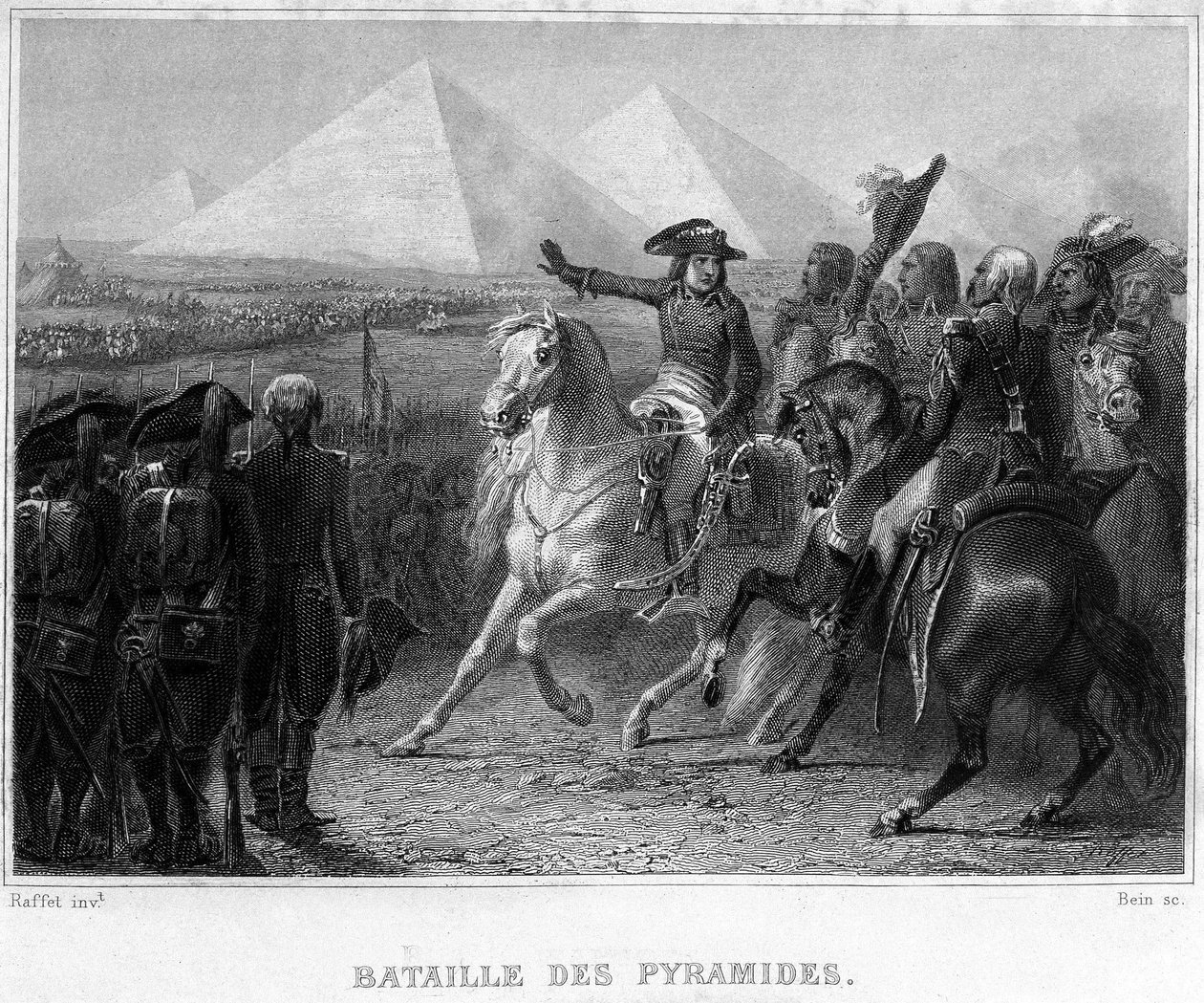 Campaign (Expedition) of Egypt (1798-1801): Battle of the Pyramids (1798) - in “” French Revolution”” by Thiers. 19th century av French School