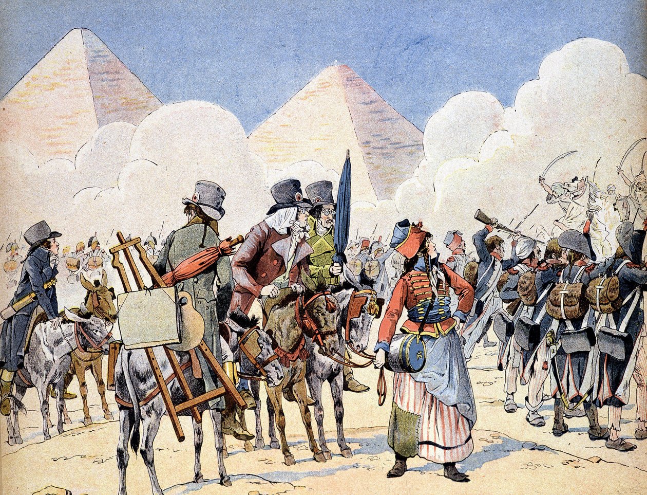 Kampanje (ekspedisjon) av Egypt (1798-1801): den franske hæren i Egypt under Napoleon Bonaparte: kunstnerne som følger hæren av French School