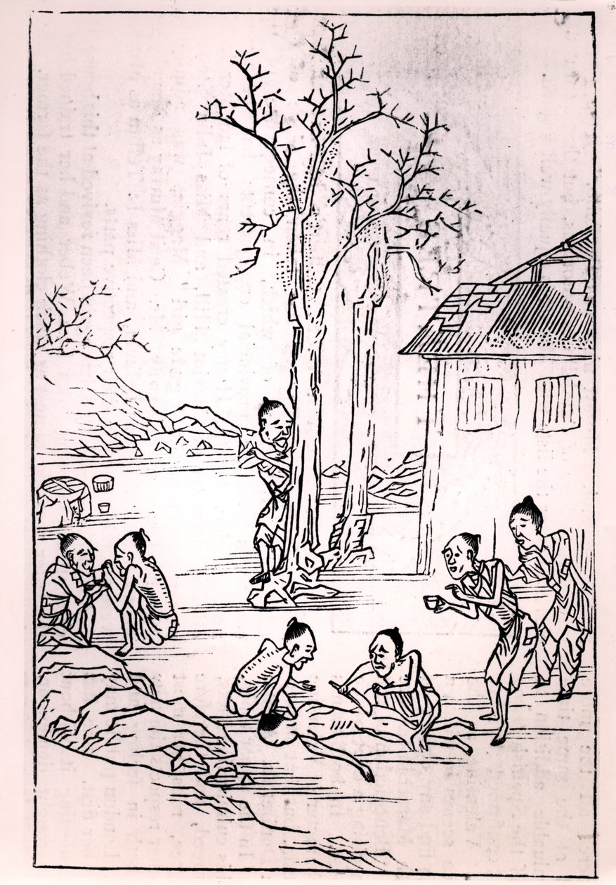 Kannibalisme i Kina, fra en kinesisk tegning, 1870 av French School