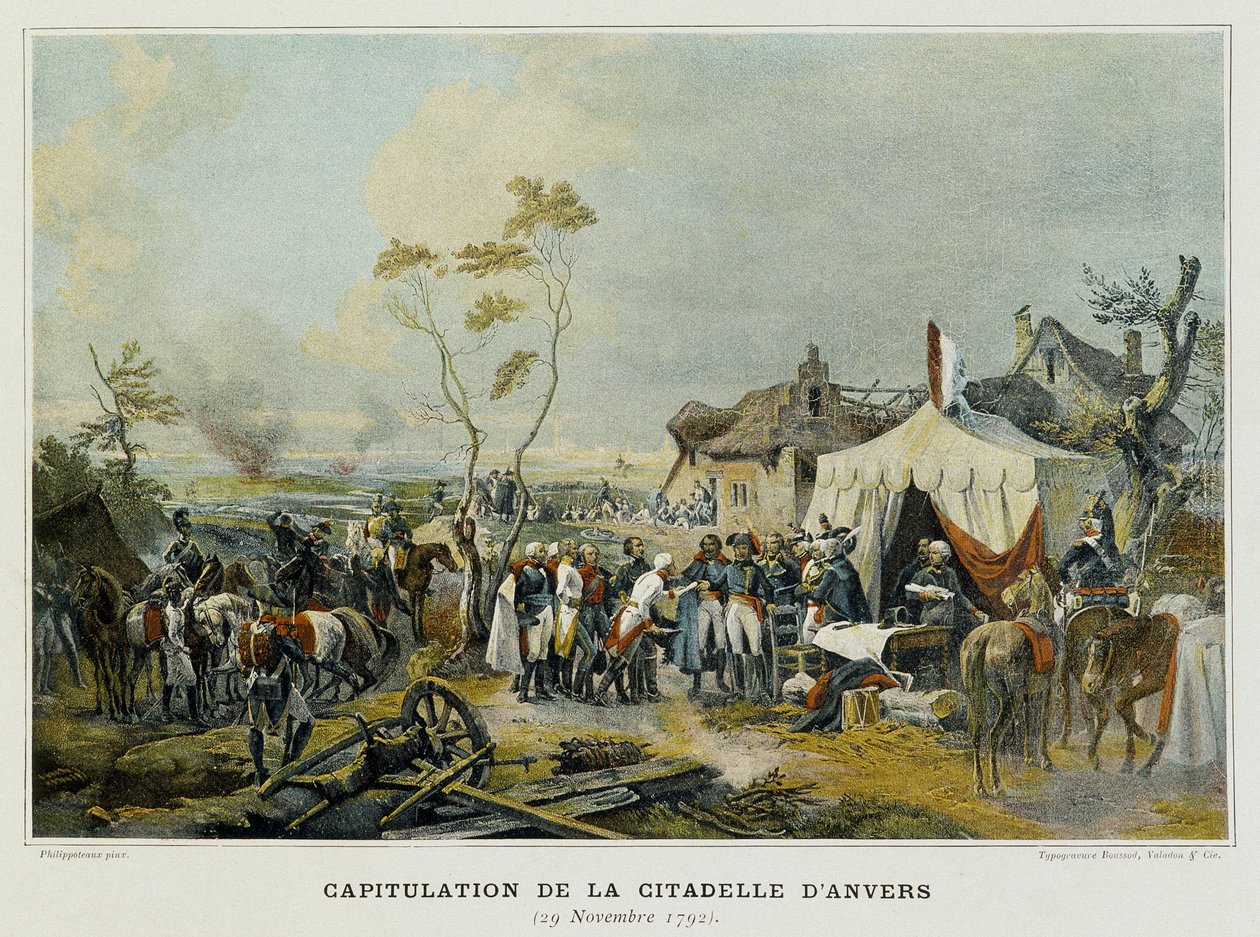 Kapitulasjon av Citadellet i Antwerpen (Flandern, Belgia), 29. november 1792. av French School