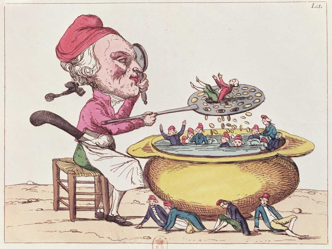 Karikatur av Maximilien de Robespierre (1758-94), 1793 av French School