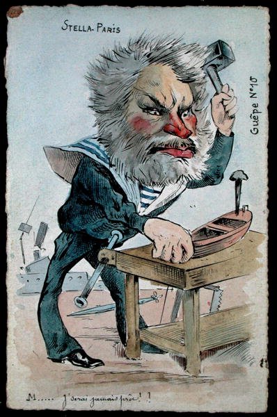 Karikatur av marineministeren Camille Pelletan (1846-1915) fra serien 
