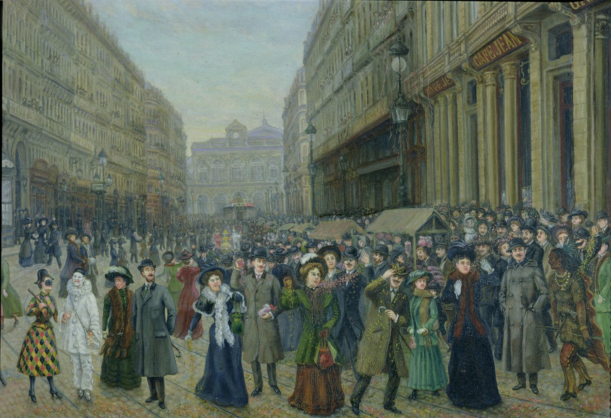 Karneval i Lille (olje på lerret) av French School