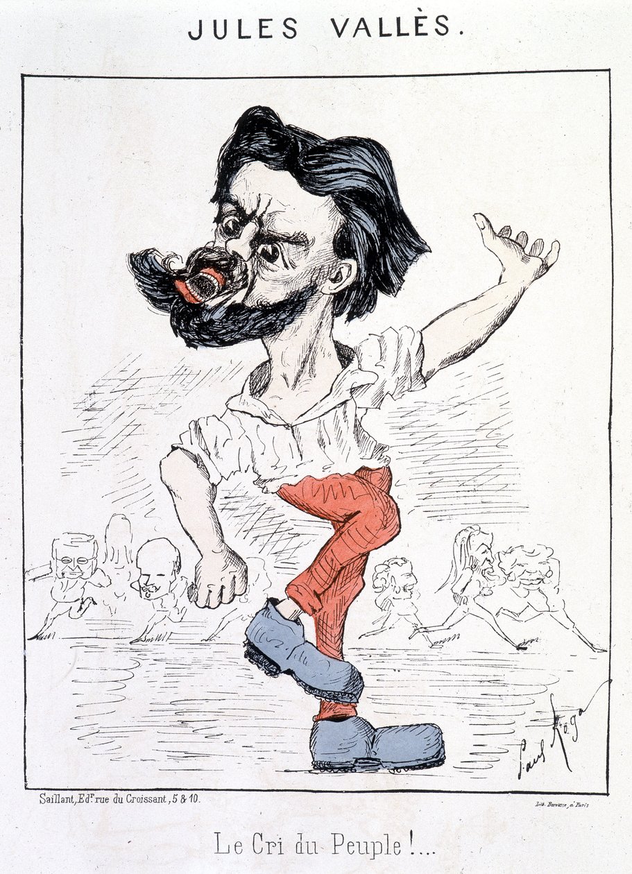 Tegneserie av Jules Vallès - i "" The Cree of the People! «» av French School