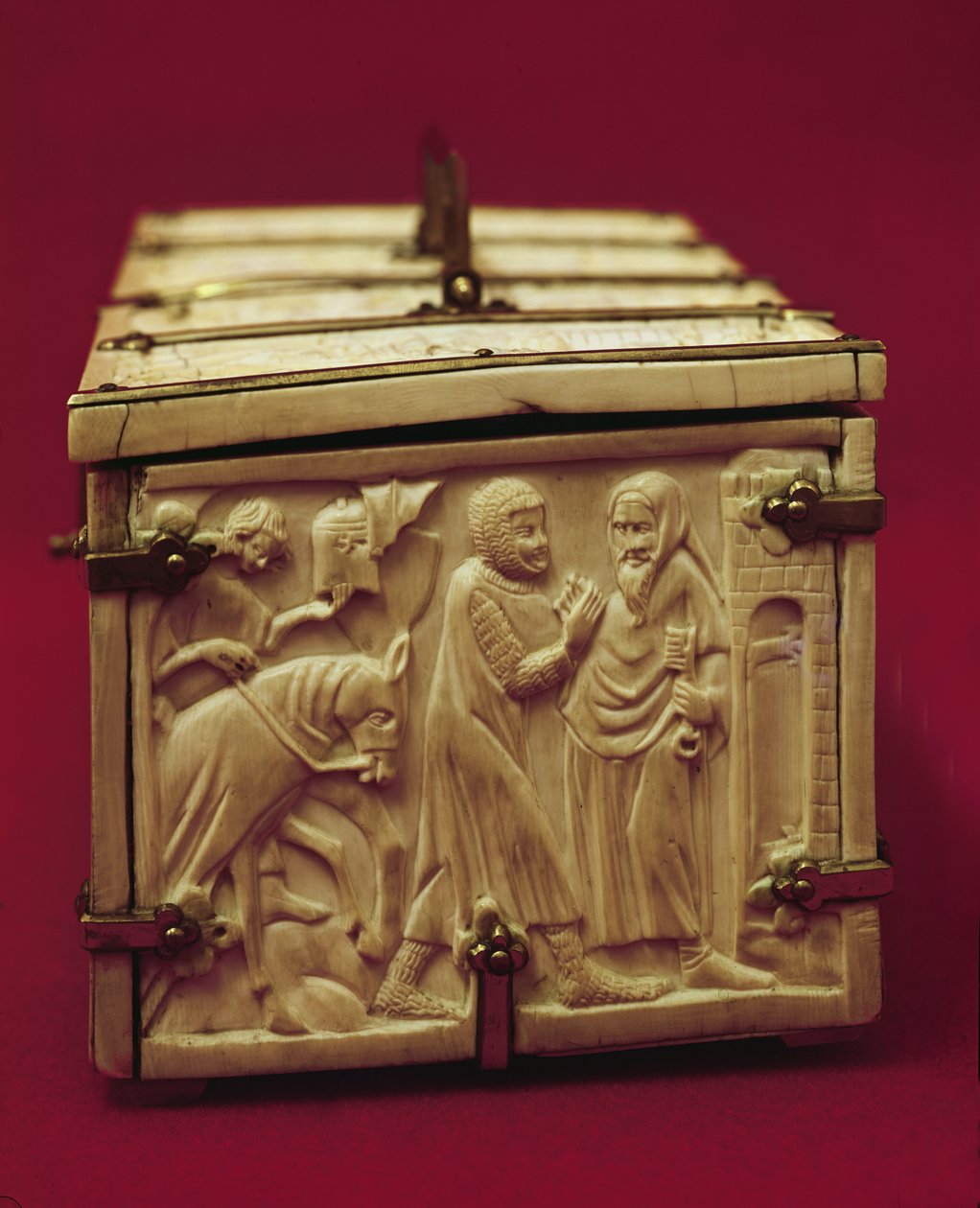 Kist med scener fra romansk litteratur, 1330-tallet av French School