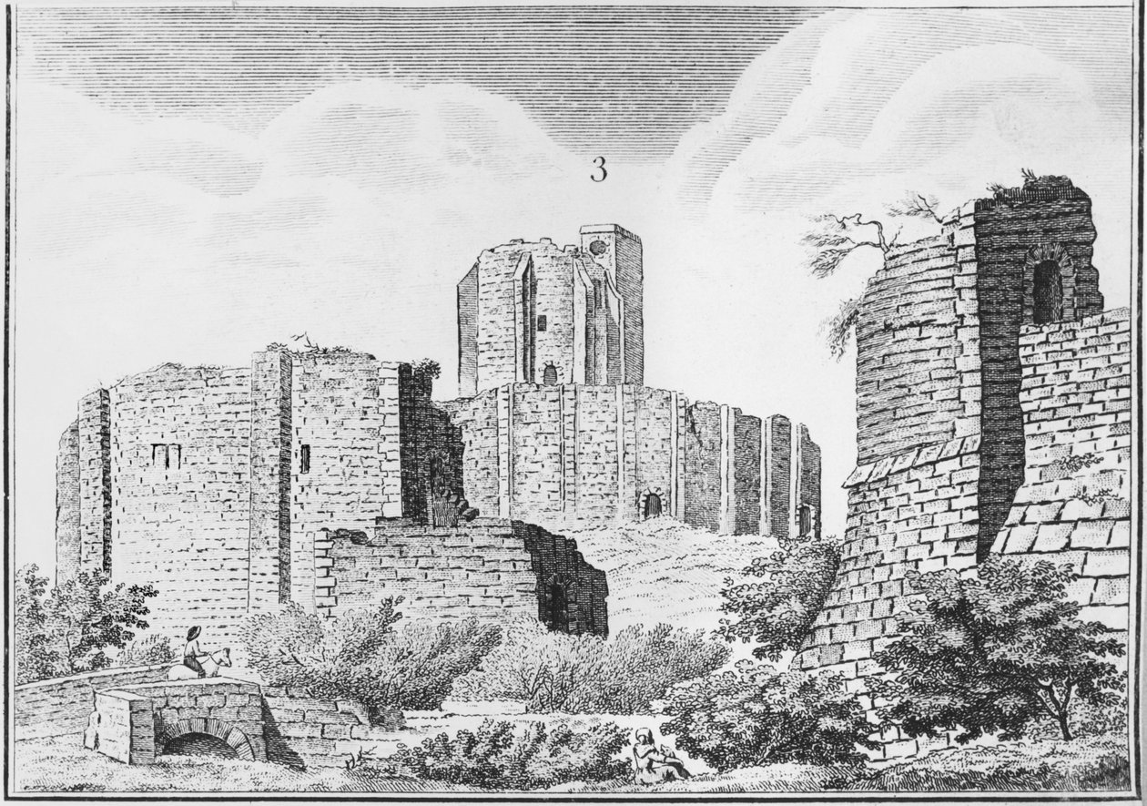 Gisors slott, Normandie, tidlig på 1800-tallet av French School