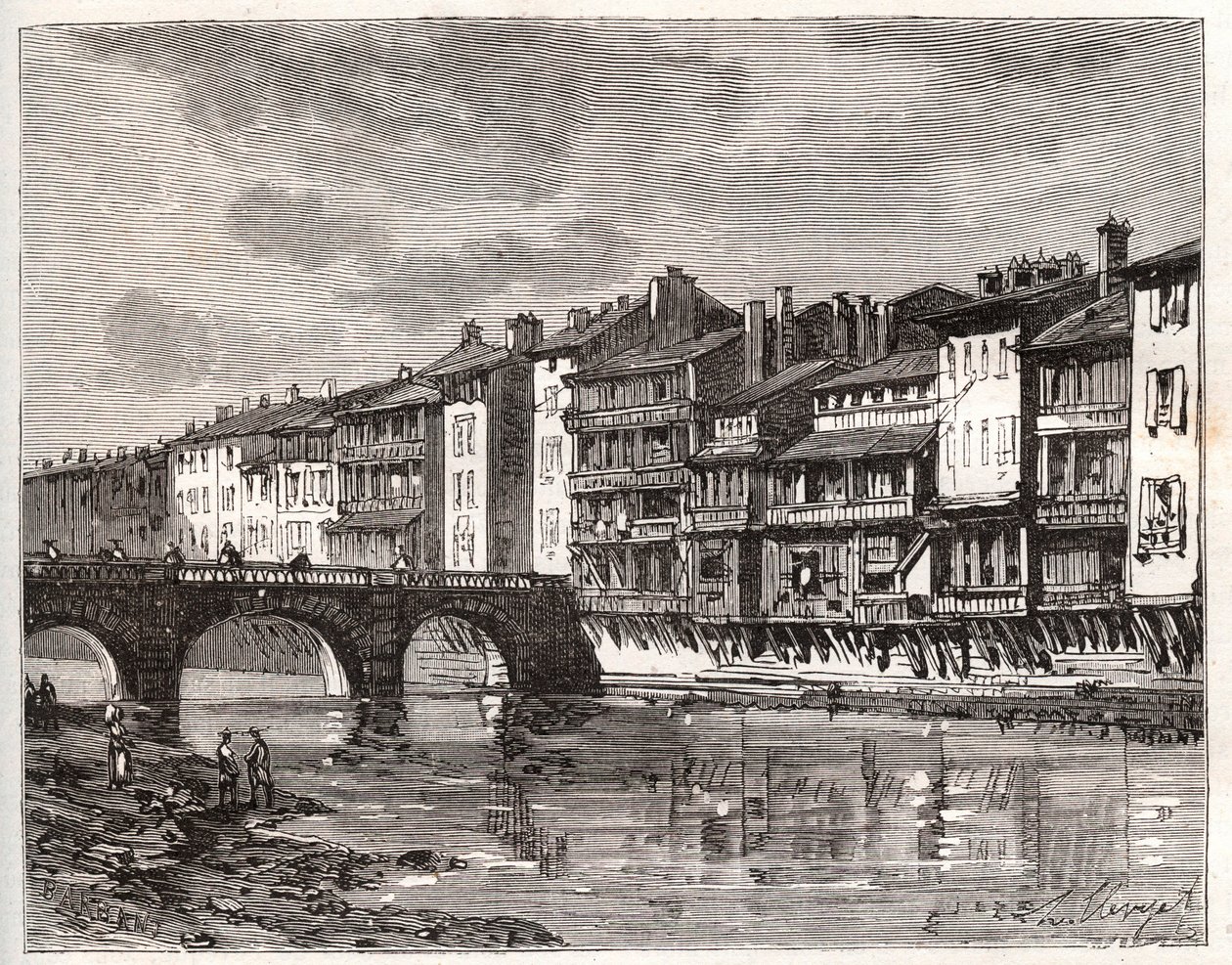 Castres - Languedoc-Roussillon-Midi-Pyrenees - engraving in “La France illustree: geography, history, statistical administration” by V.-A. Malt-Brown. 1884 av French School