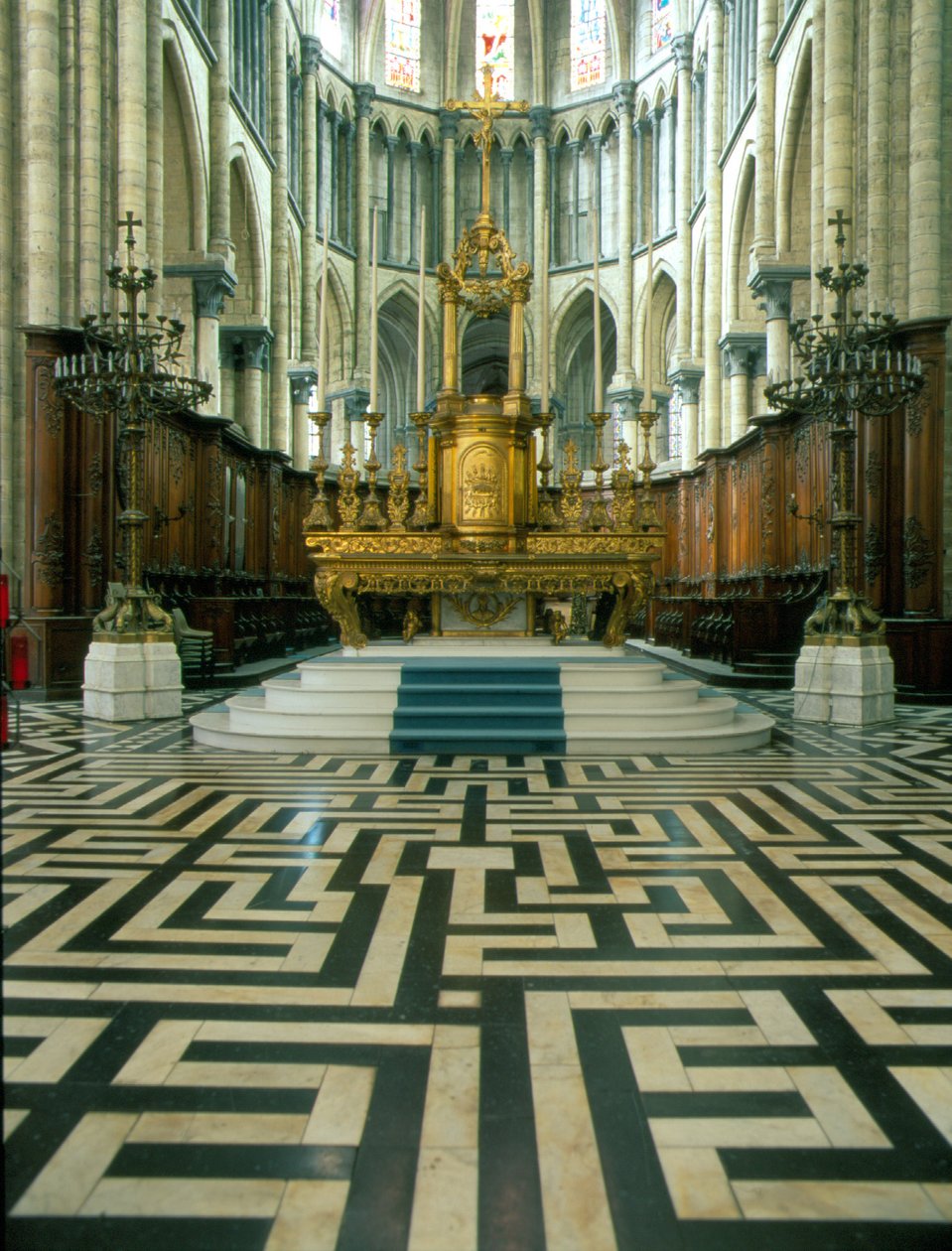 Cathedrale de Saint Omer (Nord 59): Alter og labyrint. av French School