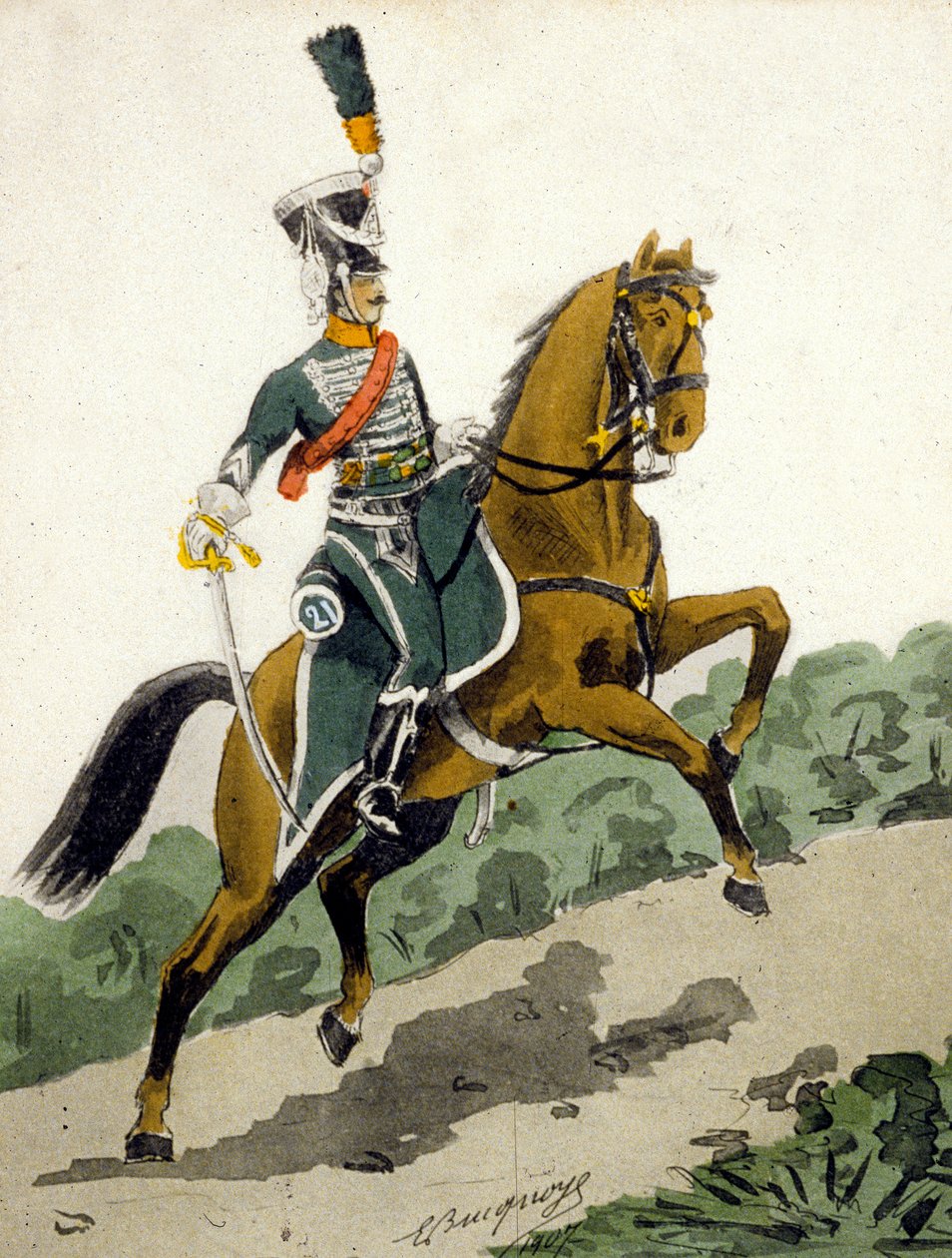 Kavalerist fra det første imperiet av French School