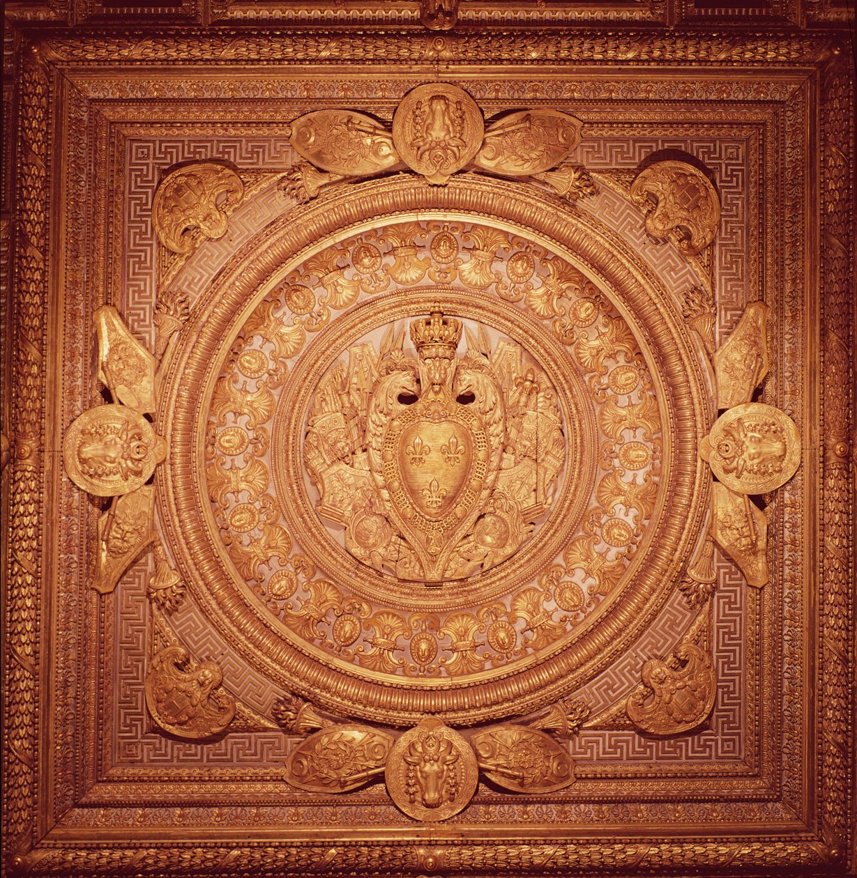 Tak fra soverommet til Henri II (1519-59) av French School